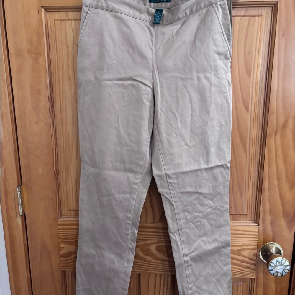 Ralph Lauren Women's Tan Straight Leg Pants